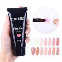 Logo privé en vrac LED UV acrylique Extension d'ongles, Kit de vernis à ongles en polygel