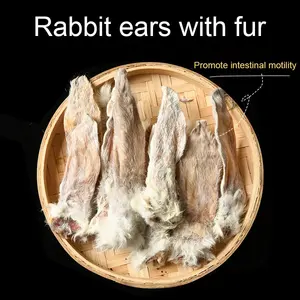 Orecchie di coniglio naturali carne cibo per cani carne Pet Treat ears delizioso cibo per animali coniglio pollo mangime per cani mangime per gatti per cani supporto