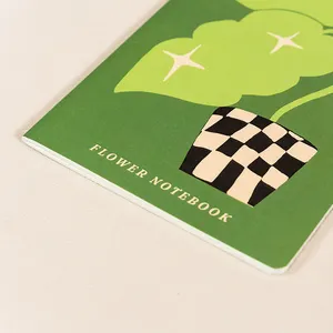 Hochwertige Schul bedarf Schreibwaren Matte Journal Fun Notebook A6 A5 Green Leaf Tagebuch Notizen Buch für Schüler