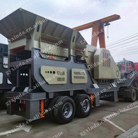 Concasseur à mâchoires mobile sur pneus pour granit et quartzite à grande échelle, pour pierres de pavé et quartz