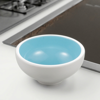 Petit bol à dessert en mélamine bicolore, mini-plat à collation en plastique pour les fêtes