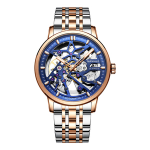 Relojes mecánicos de esqueleto, <span class=keywords><strong>reloj</strong></span> mecánico con movimiento <span class=keywords><strong>Visible</strong></span> Tourbillon, relojes impermeables de acero inoxidable 316l - Product Image 4