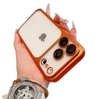 Coque en PC électroplaqué mat pour iPhone 17 Pro Max avec protection intégrale de l'objectif et coque rigide
