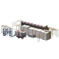 Équipement de revêtement en poudre personnalisé Chauffage au gaz Chaîne transporteuse Système de pulvérisation électrostatique