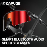 Lunettes de sport audio intelligentes KAPVOE IP65, champ sonore large, lentilles à contraste élevé, batterie ultra longue durée, logo personnalisé disponible