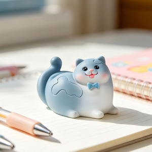 Adorable Pet Pen Holder Blind Box Resin Cartoon Desk Ornament Gift For Students - Product Image 4