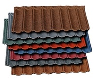Tuile de toiture en métal revêtue de pierre fiable, légère et imperméable pour le projet de construction de maisons à Madagascar
