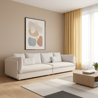 Zhida Lieferant Maßgefertigte Moderne Schlichte Weiße Stoff-Sofagarnituren und Couches für Wohnzimmer
