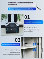 Armoire réseau murale robuste, adaptée à la surveillance basse tension, aux salles de serveurs et à la câblage structuré
