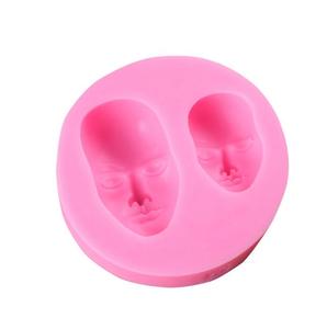 HY Khuôn Mặt <span class=keywords><strong>3D</strong></span> Khuôn Silicon Để Làm Xà Phòng Nghệ Thuật Làm Kẹo Fondant Bánh Gốm Đất Sét Điêu Khắc Mô Hình - Product Image 3