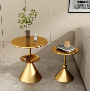 Tavolino Moderno da Camera da Letto 2025 in Ferro Dorato, Economico, Piccolo, Durevole, Mobile, con Specchio, per Casa - Product Image 1