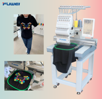 Machine à broder automatique à une tête Fuwei pour chaussettes tricotées à 12/15 aiguilles
