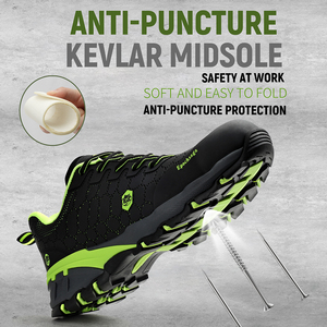 Новые защитные ботинки с индивидуальной резиновой подошвой MD, стальным носком, ударопрочные, антипрокольные, нескользящие, износостойкие, дышащие - Product Image 3