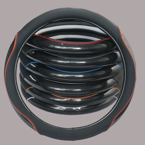 Funda de Cuero PVC para Volante de Coche, con Orificios de Ventilación, Transpirable, Protectora, Accesorios para el Interior del Coche - Product Image 1