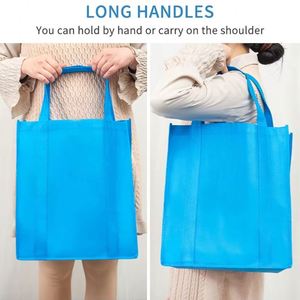 Foldable Non Woven Tote <b>Bag</b> Large Capacity <b>Reusable</b> <b>Shopping</b> <b>Bag</b> Travel Outdoor Handbag Pouch Storage Organizer - Product Image 4