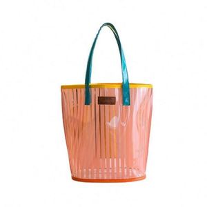 2025 Summer Sea Colorful <b>Letter</b> Printing Clear Pvc <b>Plastic</b> Tote Shoulder Bag Jelly Travel Shoulder Beach Bags - Product Image 1