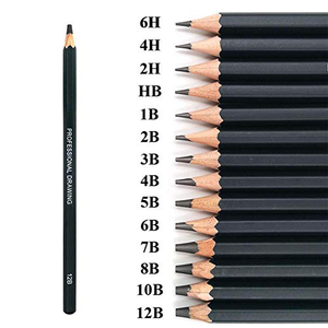 Ensemble de crayons à <span class=keywords><strong>dessin</strong></span> HB avec logo personnalisé, crayons en graphite professionnels en bois, crayons à <span class=keywords><strong>dessin</strong></span> pour artistes, fournisseur de papeterie - Product Image 2