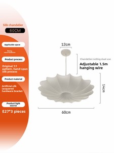 Lustre en fer de <span class=keywords><strong>style</strong></span> Wabi-Sabi japonais, <span class=keywords><strong>style</strong></span> esthétique de la dynastie Song, <span class=keywords><strong>suspension</strong></span> LED, installation facile, pour salon - Product Image 6