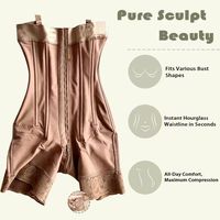 Fajas Colombianas Moldeadoras pour Femme avec Bretelles Amovibles, 6 Baleines en Acier, Bodys Gainants Taille Haute pour Remodelage des Fesses