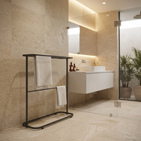 Support multifonctionnel en métal pour le séchage des serviettes, détachable, sur pied, pour la salle de bain, le salon, le séchoir à serviettes.