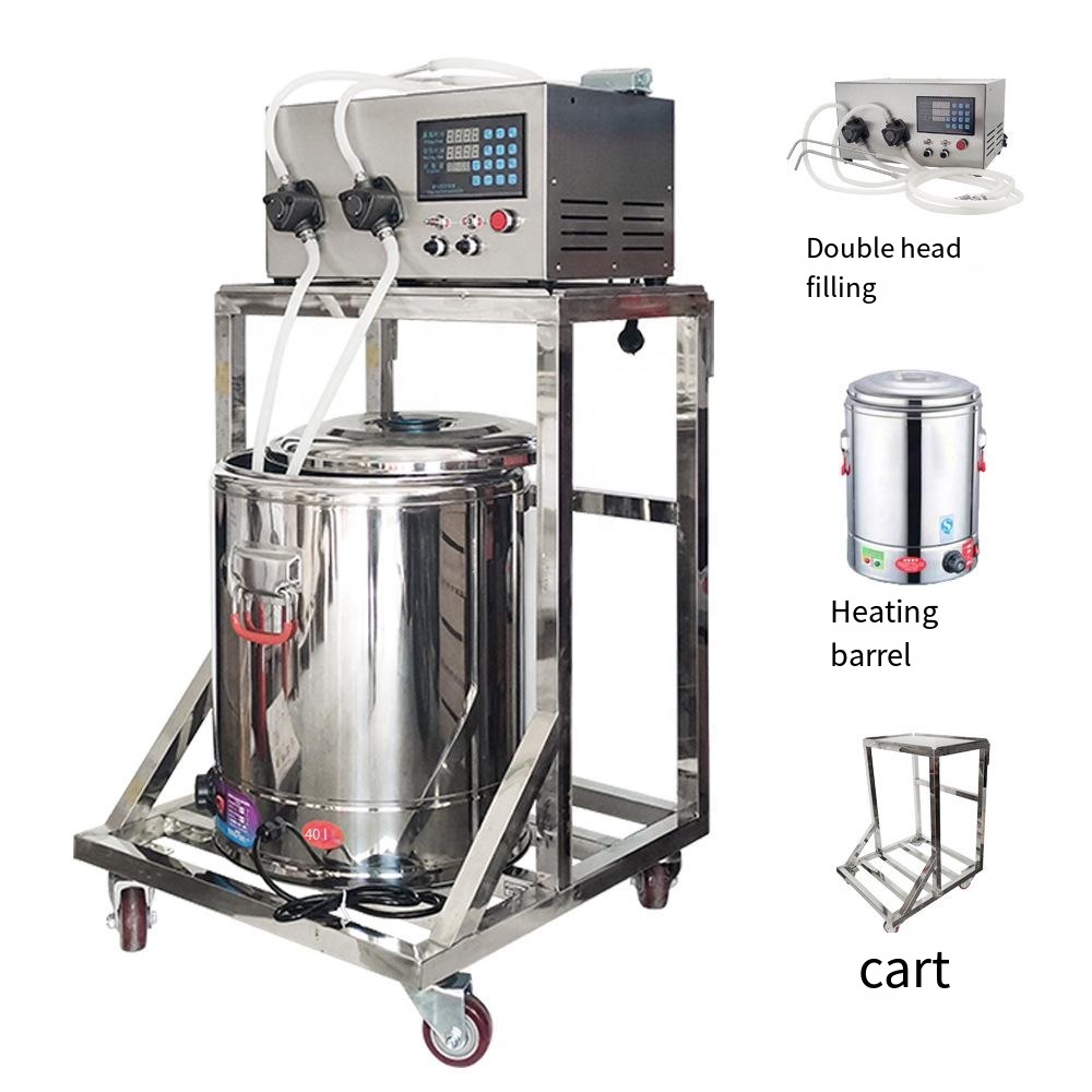 Semi Auto Desktop Candle Making Hot Paraffin Wax Pouring Machine, Small Diffuser Filling Heat Pumper wax dispenser