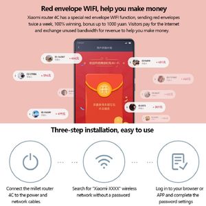 Routeur Wi-Fi Xiaomi Mi 4C d'origine d'usine, 64 RAM, 300 Mbps, 4 antennes, routeurs sans fil 2,4 GHz avec contrôle par application - Product Image 5