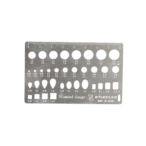 Estimador de Quilates de Diamantes Portátil Stuccler de Acero Inoxidable, <span class=keywords><strong>Regla</strong></span> de Medición de Piedras Preciosas <span class=keywords><strong>para</strong></span> Joyeros, Herramienta de Estimación de Tamaño de Diamantes - Product Image 3