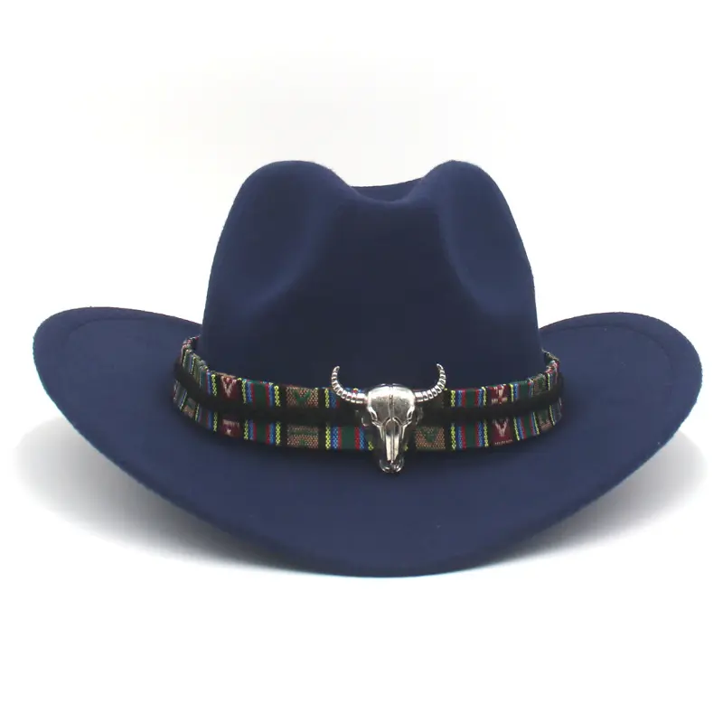 Chapeau de fou standard marron avec dessus rigide et chapeau de style aztèque de cowboy de taille adulte, vente spéciale