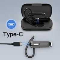 Penjualan langsung dari pabrik Headset Bluetooth nirkabel dengan casing pengisi daya earphone komunikasi Headset berkendara