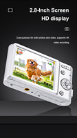 Appareil photo numérique 4K pour la photographie Caméra Vlogging à mise au point automatique pour YouTube et Caméra vidéo anti-tremblement avec viseur Flash