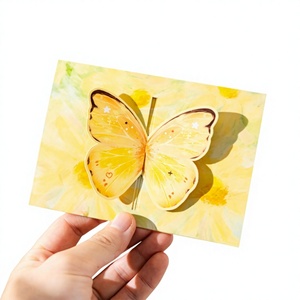 Tarjeta de Cumpleaños con Diseño de Mariposa 3D de YZ Cartoon, Caja de Regalo de Papel Premium con Impresión Digital <span class=keywords><strong>para</strong></span> Parejas - Product Image 1