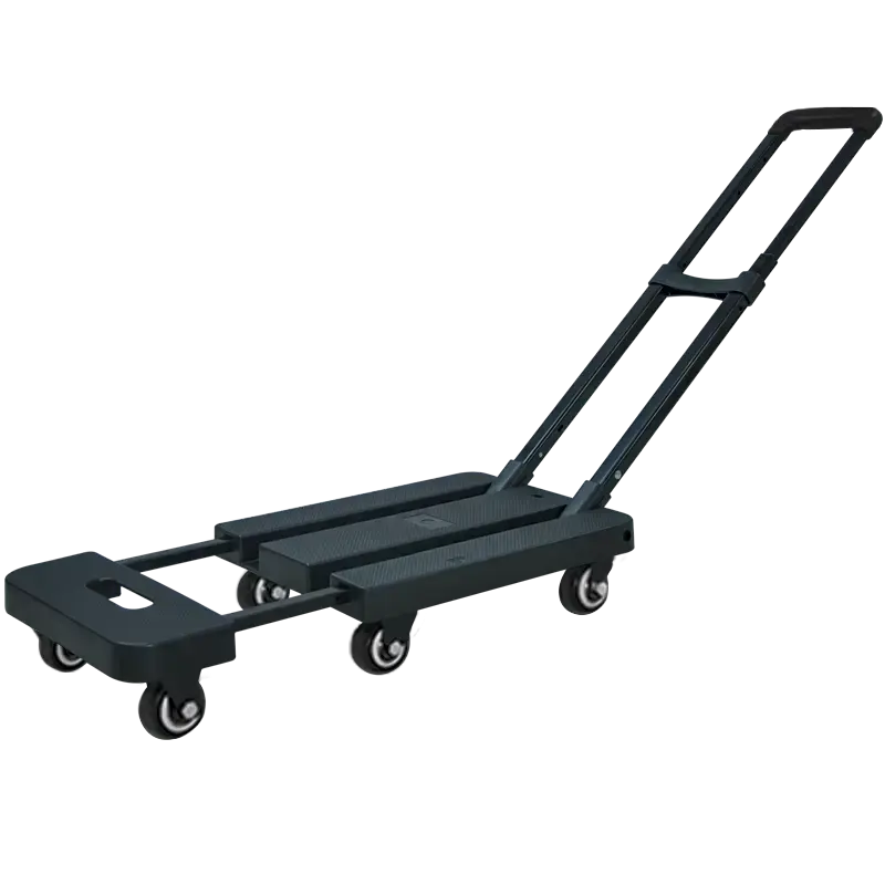 Uni-Silent 200kg Heavy Duty Retract able Dolly Warehouse LKW Gepäckwagen Transport Handwagen Klapp plattform Wagen PP10A/6