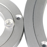 130KG Last 336*400*25mm Tisch-Plattenspieler-Basis Schall dichter Aluminiumkernglas-Rund tisch Massivholz-Marmor-Dreh lager