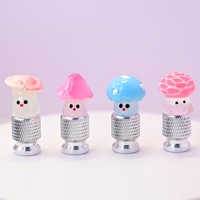 Capuchons de valve de pneu mignons en forme de poussin et de canard - Accessoires de roue colorés en alliage d'aluminium anti-poussière pour voiture, moto et vélo