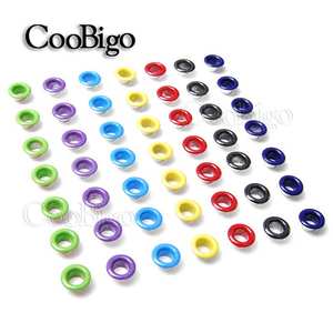 5mm <span class=keywords><strong>occhielli</strong></span> in metallo <span class=keywords><strong>occhielli</strong></span> rotondi Scrapbooking scarpe cintura cappello borsa tag vestiti Leathercraft accessori fai da te colorati # FET019 - Product Image 1