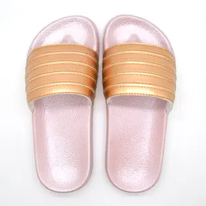 粉色PU鞋Brikenstock女式滑梯平底凉鞋