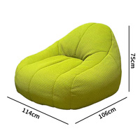 Fauteuil individuel design en forme d'avocat, compressé sous vide, style moderne et minimaliste, idéal pour appartement, salon ou studio