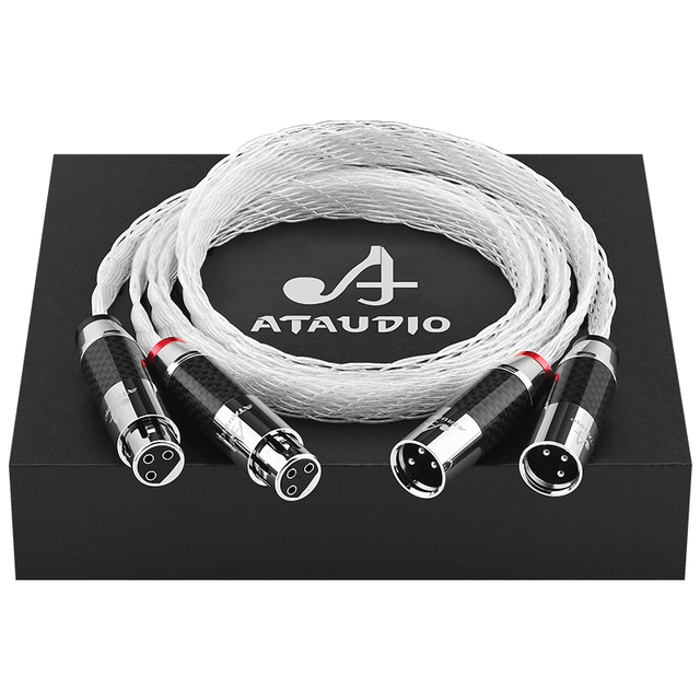 16 Strands Flat Ribbon OCC Silver 2Xlr Male to Female Audio Cable for DVD Player Microphone Home Theater Speaker CE for