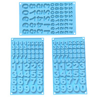 HY Schokoladenformen Buchstaben Zahlen Silikonform für Desserts Kuchendekoration Cupcake-Topper Backzubehör