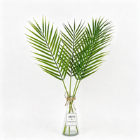 Dekorative Blumen, Kränze und Pflanzen, Grüne Künstliche Areca-Palmblätter, Künstliche Palmenzweige für Party- und Hochzeitsdekoration