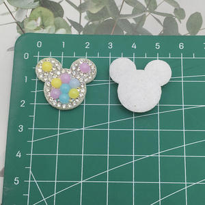 100 pièces personnalisé mignon tête de souris forme brillant scintillant Flatback perles pour enfants Festival <span class=keywords><strong>coiffure</strong></span> ornements décor - Product Image 3