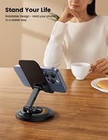 Accesorios para Teléfono al por Mayor de Ningbo, Soporte para Teléfono Compatible con Rotación de 360 Grados, Imán Fuerte, Plegable, Base de Silicona Antideslizante