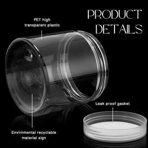 Guangdong Production of Food Grade 68 Teeth PET Transparent Wide Mouth Food Storage tank Plastic <b>Bottles</b> - Product Image 3
