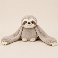 Peluche paresseux à bras longs lestée personnalisée, utilisable au micro-ondes, animal en peluche de soutien émotionnel, compagnon câlin et réconfortant