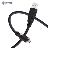 Cable USB 3.0 para Visión Artificial, Macho Tipo A a Macho Tipo C con Conector de Rosca para Cámara Industrial, Datos de Alta Velocidad