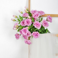 Top Grade Faux Chinois Bellflower Fleurs Décoratives Soie 3 Têtes Ballon Fleur Pièce Maîtresse Décor Real Touch Fleur