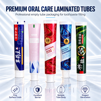 Tubes de dentifrice laminés personnalisés en aluminium et plastique avec bouchon à vis, emballage imprimé UV 12,7-35 mm pour soins bucco-dentaires