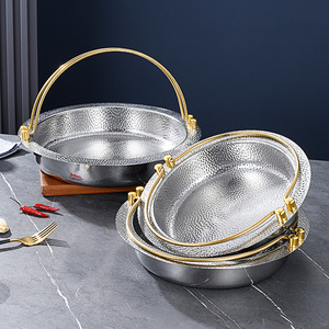 Stainless Steel Sukiyaki Pot With Handle Non Stick PTFE Coating For Household And Commercial Use Spicy Hot Pot Army Stew - Product Image 2