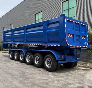 Remorque benne basculante arrière en U à 3, 4 ou 5 essieux, capacité 40, 60 ou 70 tonnes, pour camion semi-remorque, à vendre - Fournisseur d'usine - Product Image 1