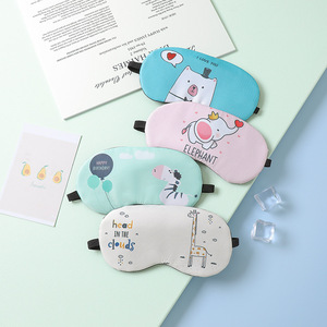 Eye Mask For Sleep Light Blocking Ice Pack Cute Cartoon Design Student Friendly Cooling Relief Polyester Material - Product Image 1